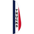 "TRUCKS" 3' x 15' Message Feather Flag